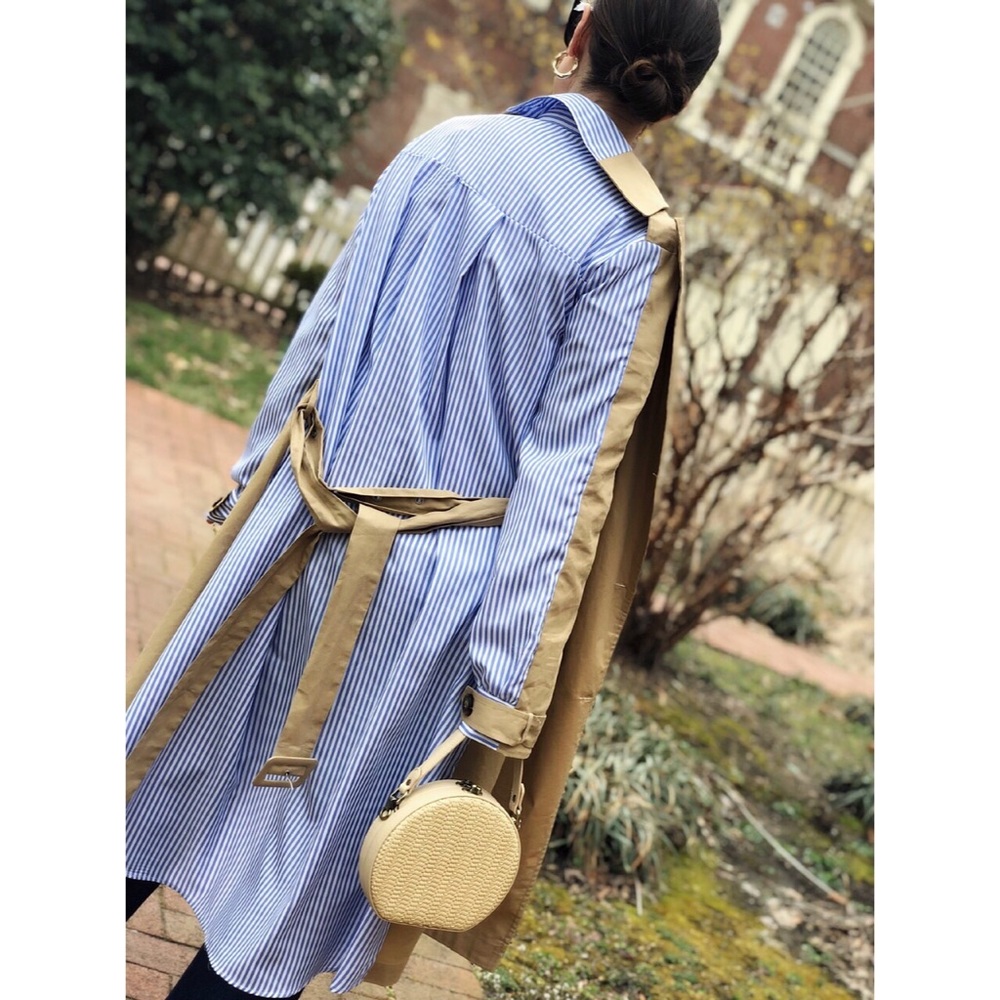 🆕Heritage Double Breasted Reworked Trench Coat - Picture 5 of 8